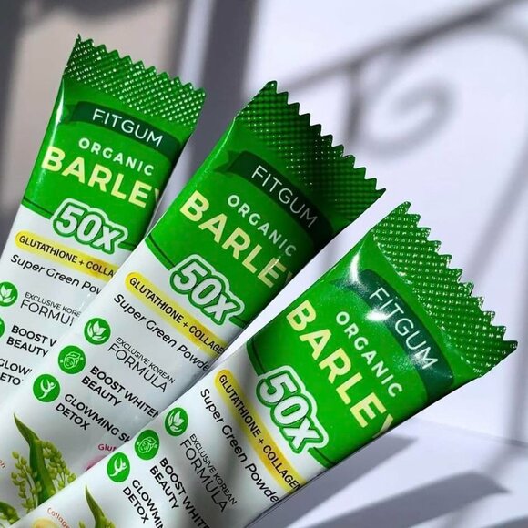 FITGUM Organic Barley Super Green Powder 15 Sachets - Picture 2 of 5